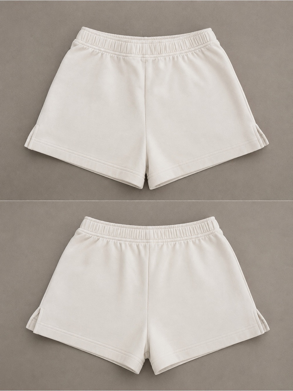 Aritzia White Elastic-Waist Athletic Shorts